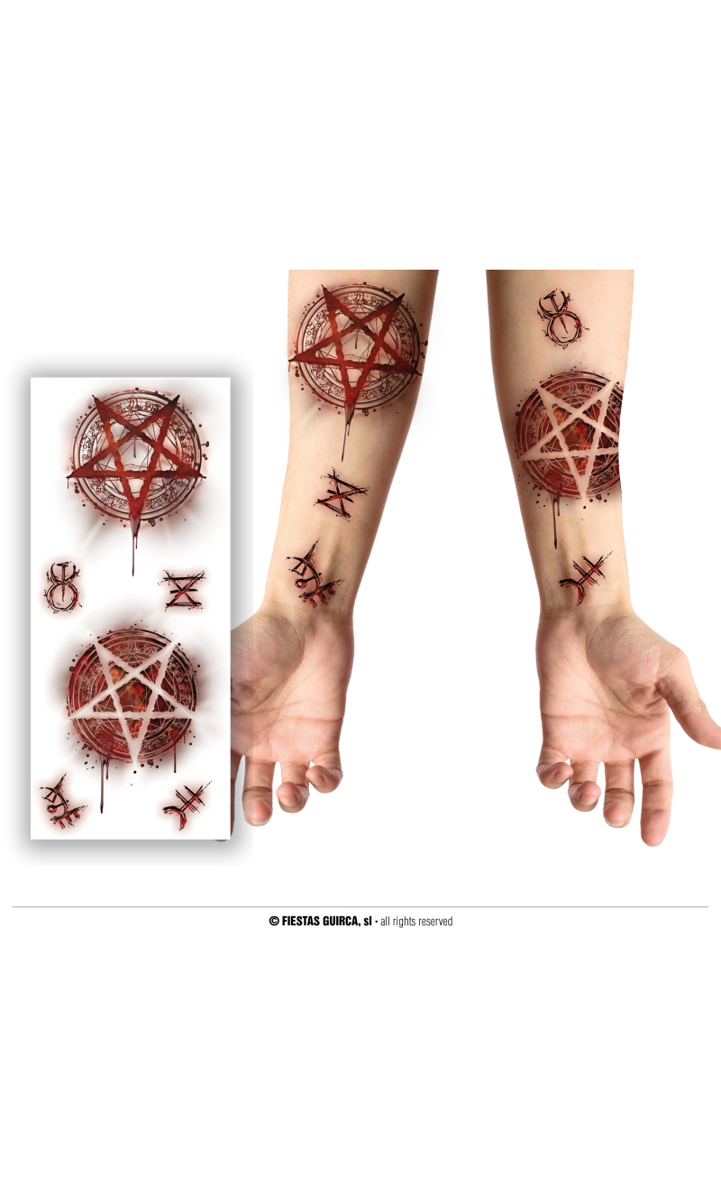 Satanic Tattoos 30x13cm