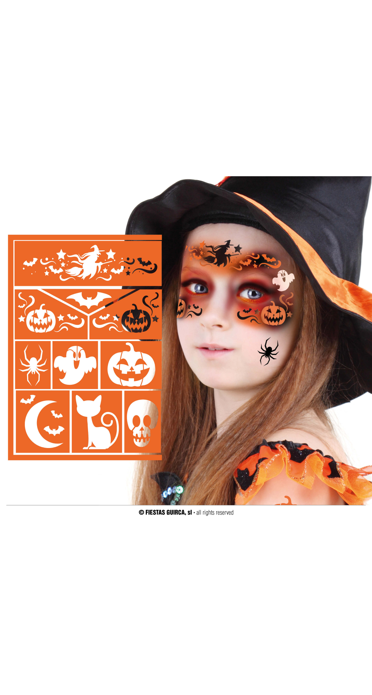 Halloween Children’s Makeup Stencil 14x20cm