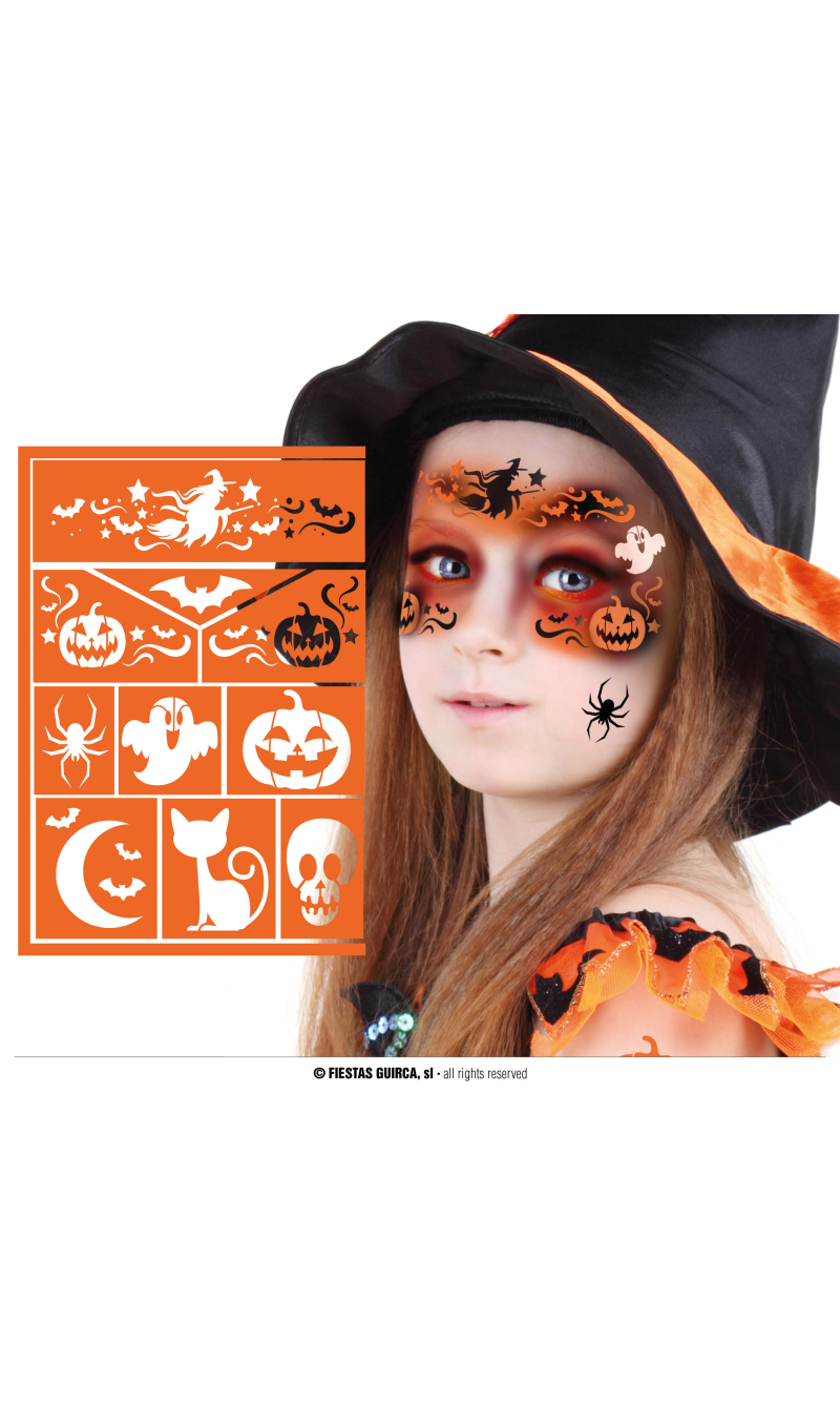 Halloween Children’s Makeup Stencil 14x20cm