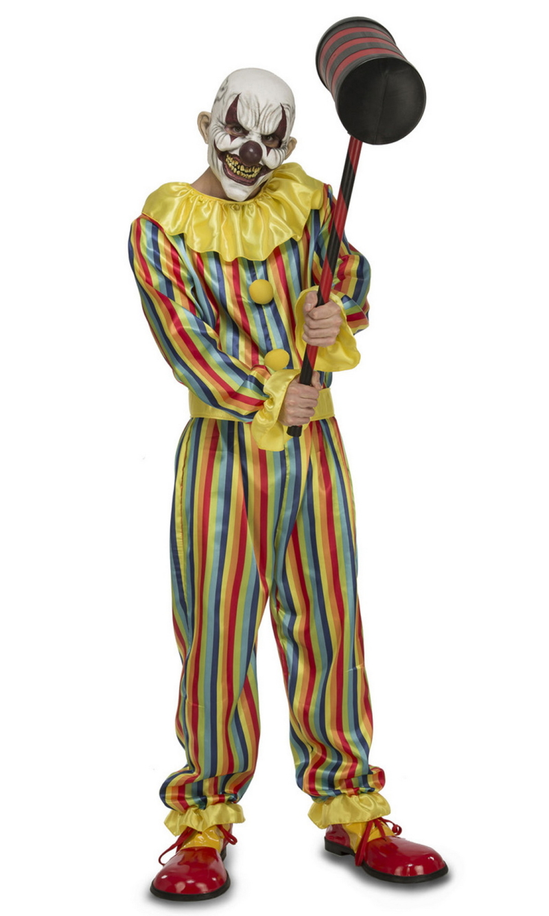 Prank Clown Man Costume - Adult Size Medium / Large
