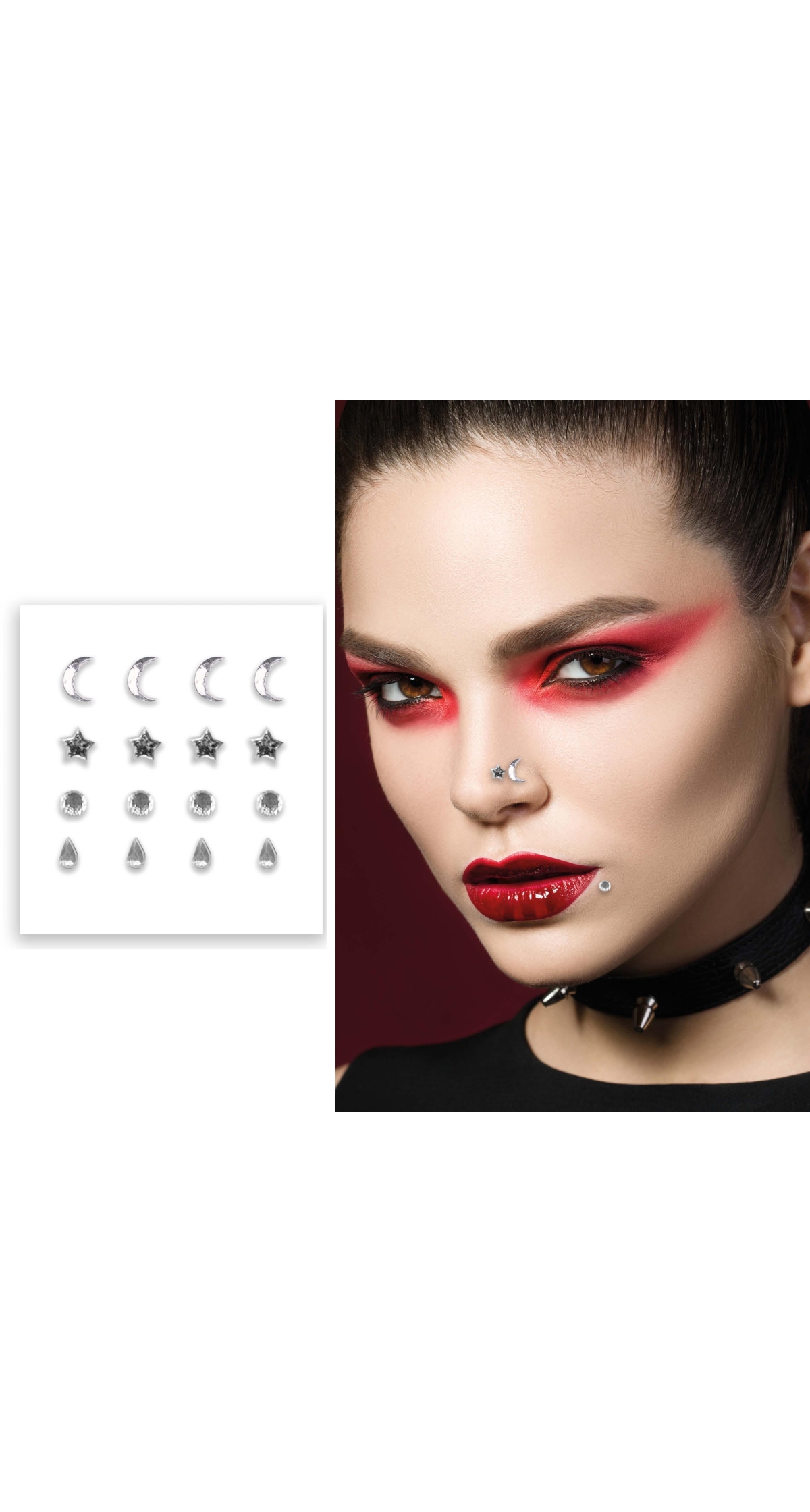 Face Gem Stickers / Fake Piercing Silver