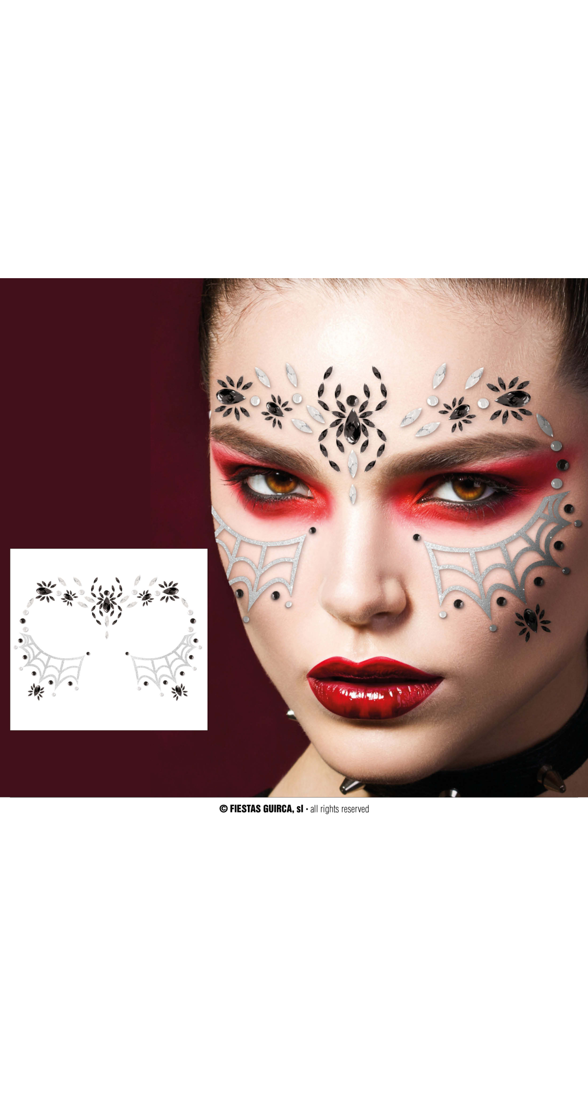 Spider Face Jewelry Self-Adhesive