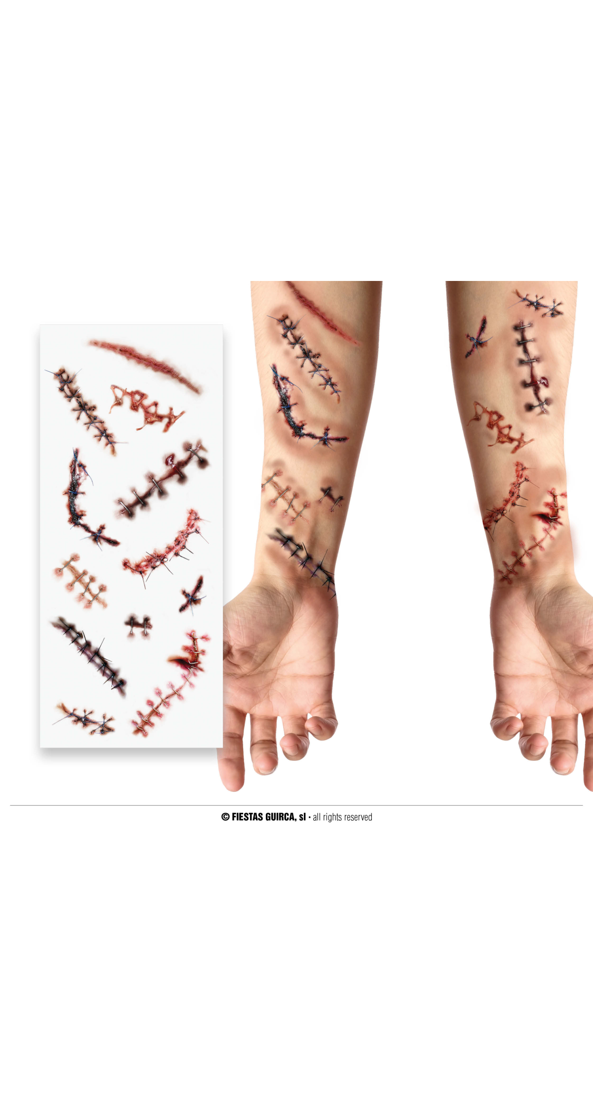 Halloween Tattoo Scars 30x13cm