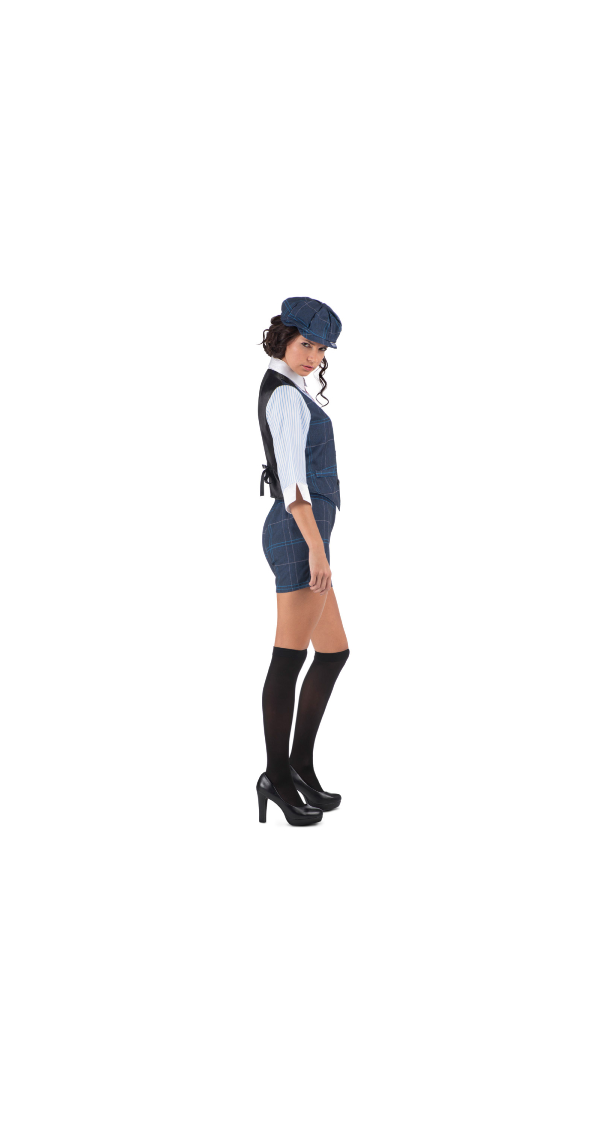 Peaky Blinder Irish Gangster Lady Costume - Adult Size Large - Image 3
