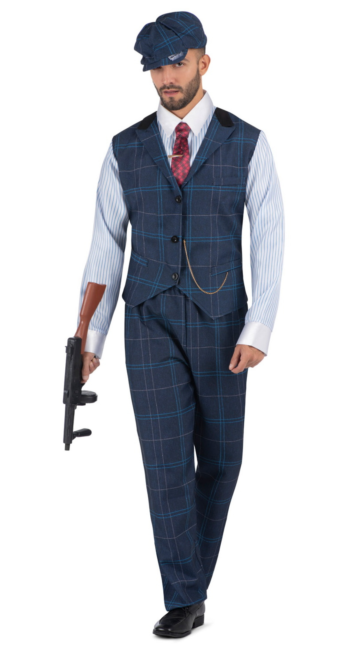 Peaky Blinder Irish Gangster Man Costume - Adult Size Large