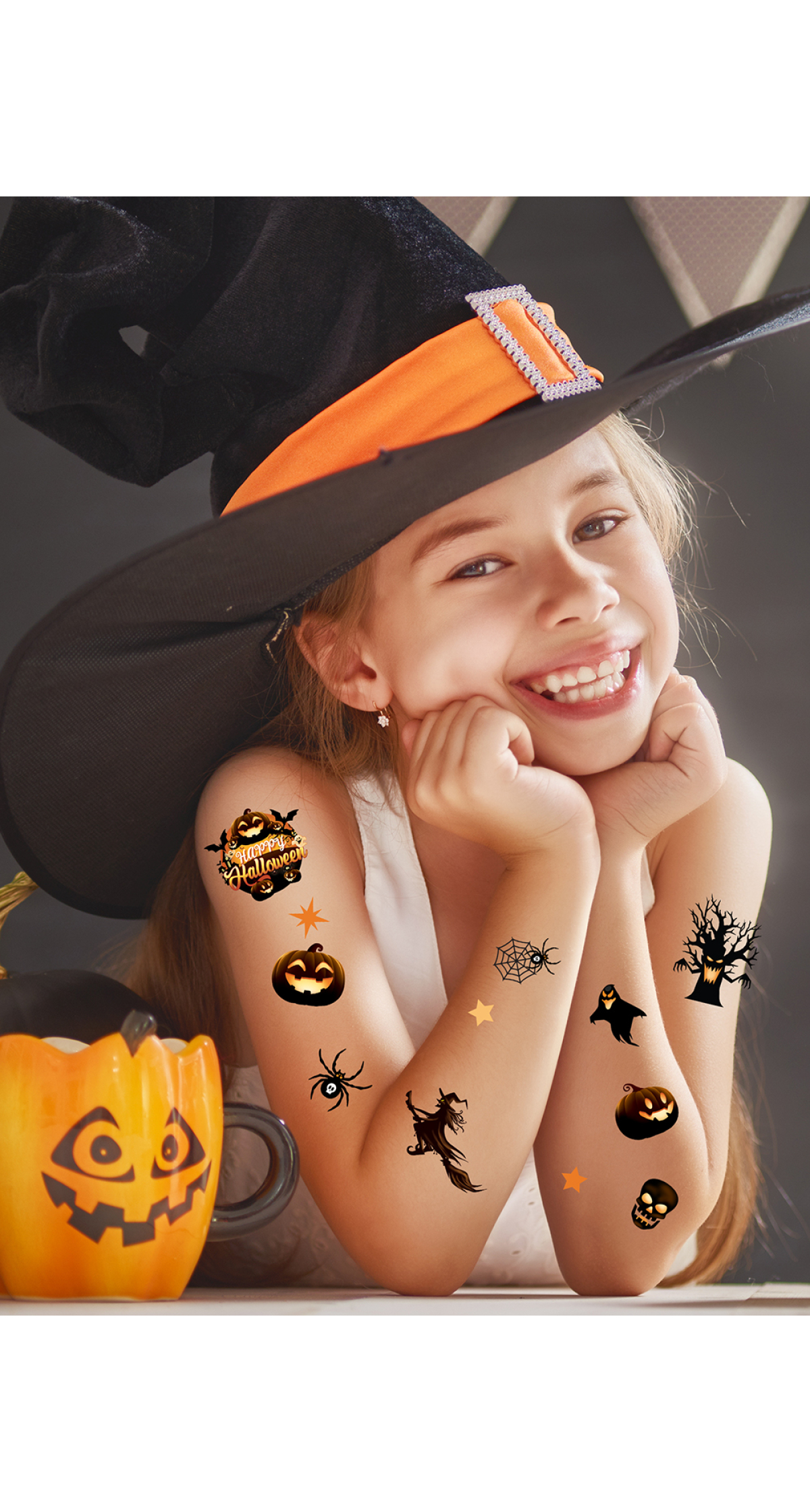 Halloween Theme Tattoo Sheet 