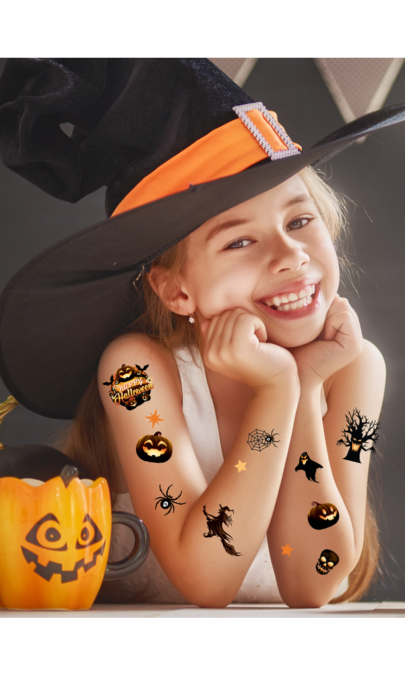 Halloween Theme Tattoo Sheet 