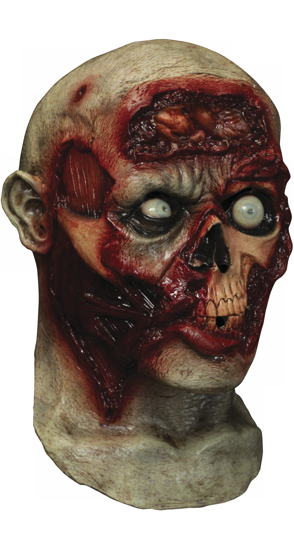 Pulsing Zombie Brains (Ghoulish) Latex Mask - Adult One Size