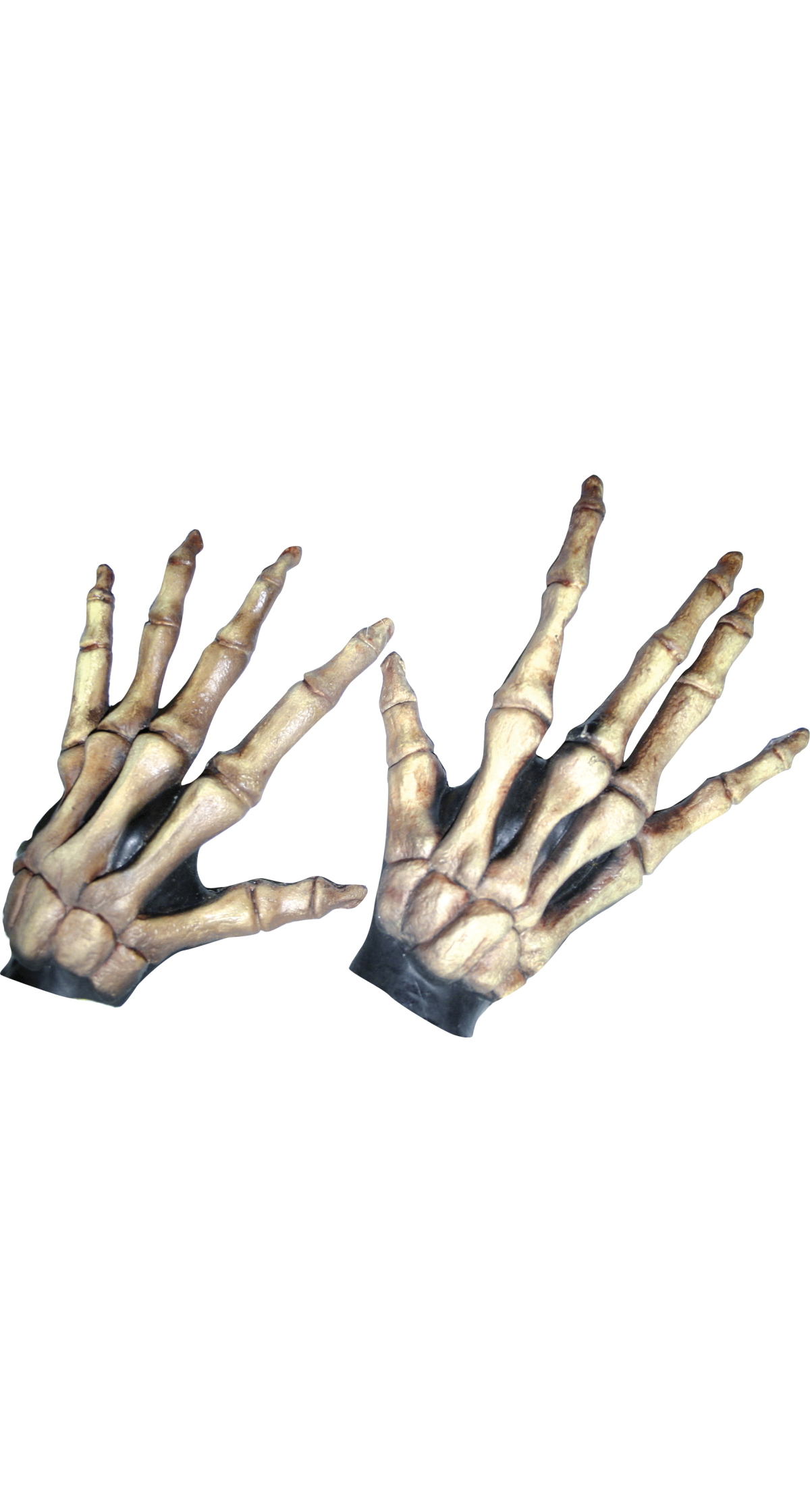 Skeleton Hands Bone Color (Ghoulish) Latex Gloves - Adult One Size