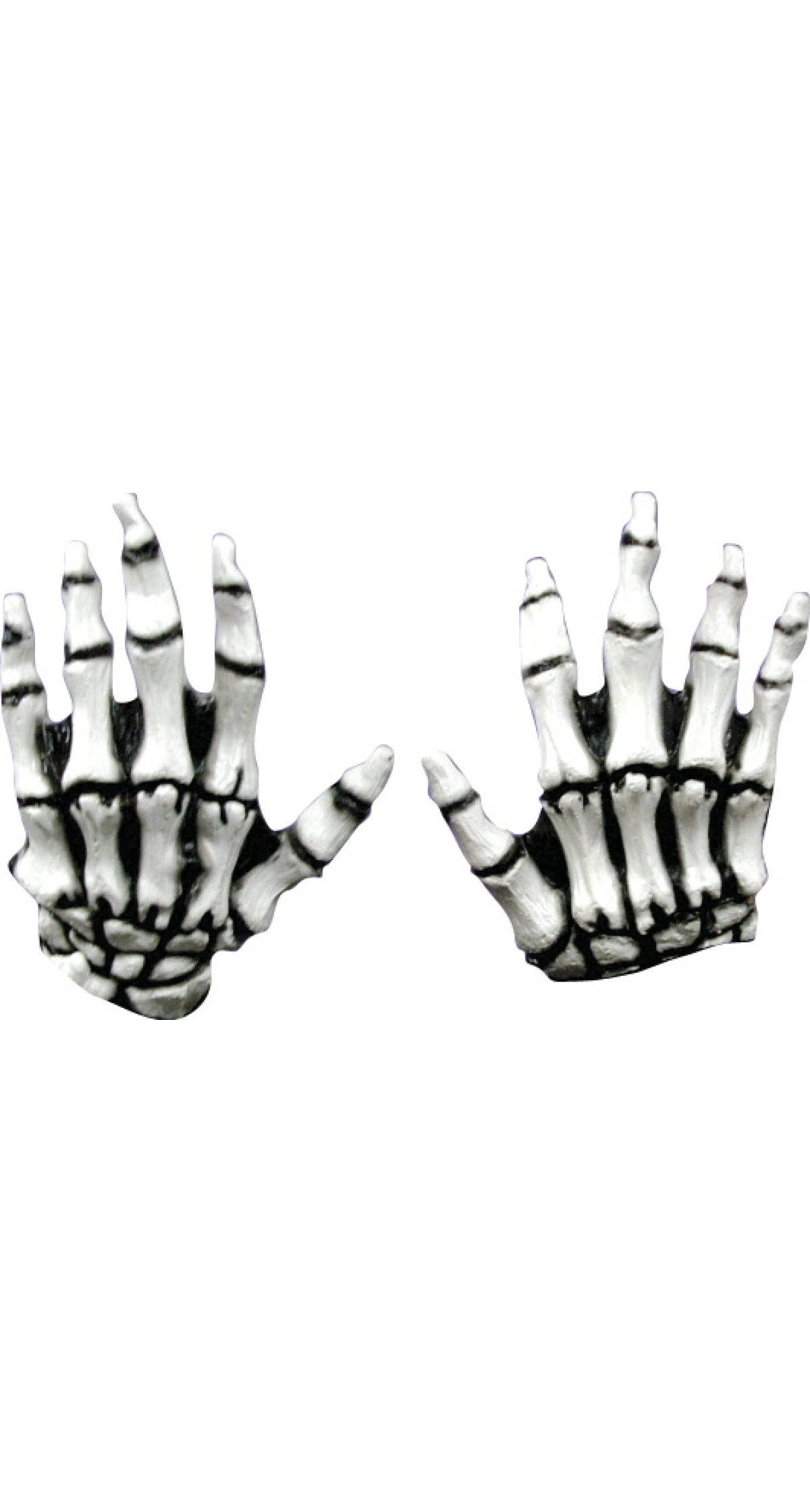 Skeleton Hands White Color (Ghoulish) Latex Gloves - Child One Size