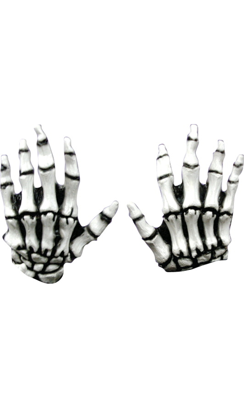 Skeleton Hands White Color (Ghoulish) Latex Gloves - Child One Size