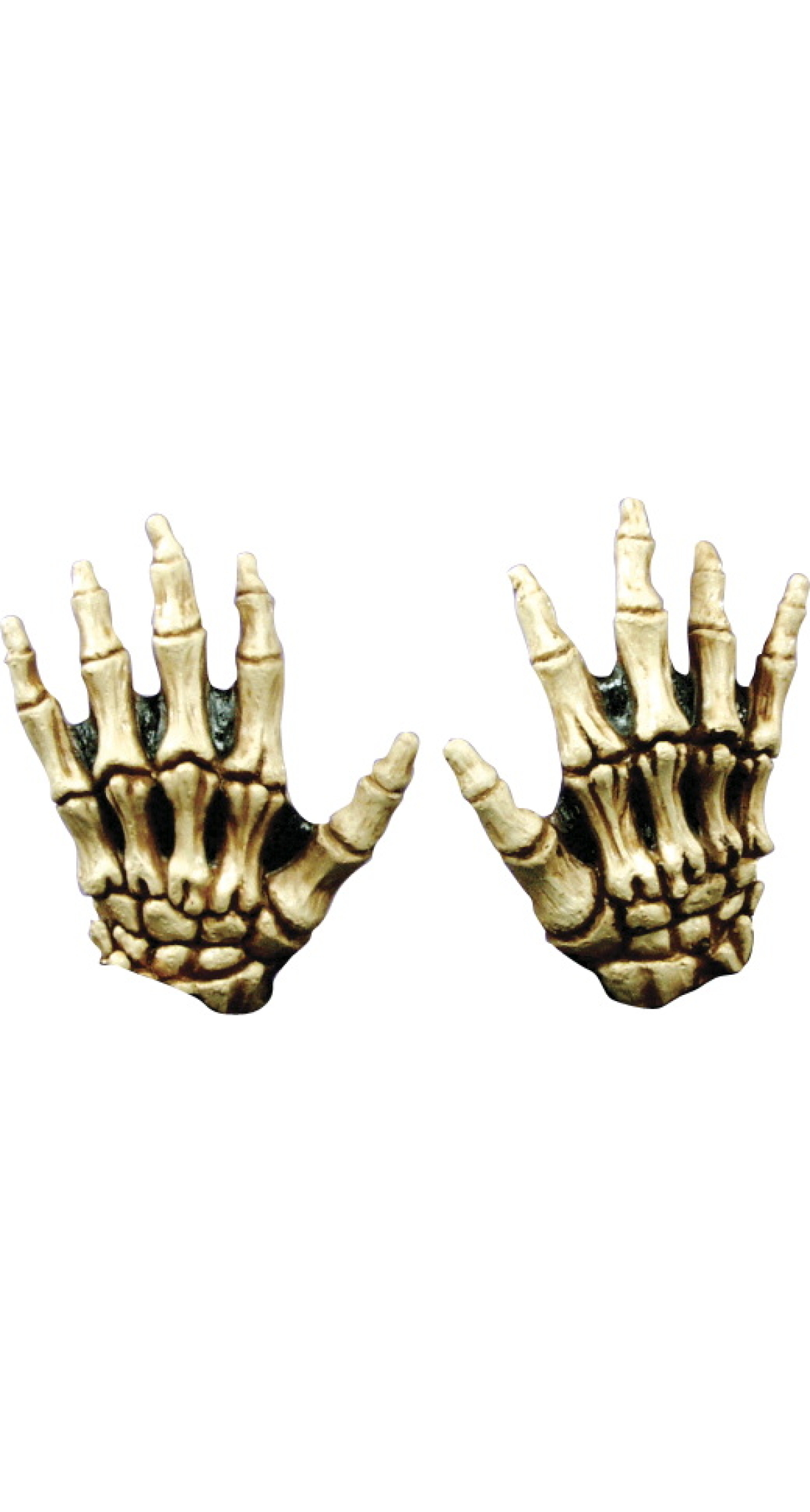 Skeleton Hands Bone Color (Ghoulish) Latex Gloves - Child One Size