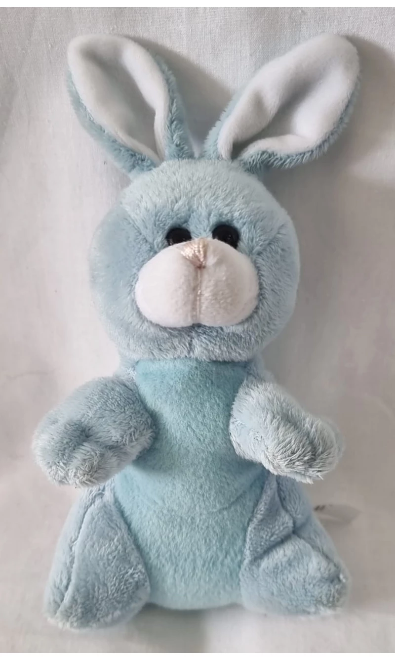Blue Little Cute Bunny Soft Toy - 21x10cm