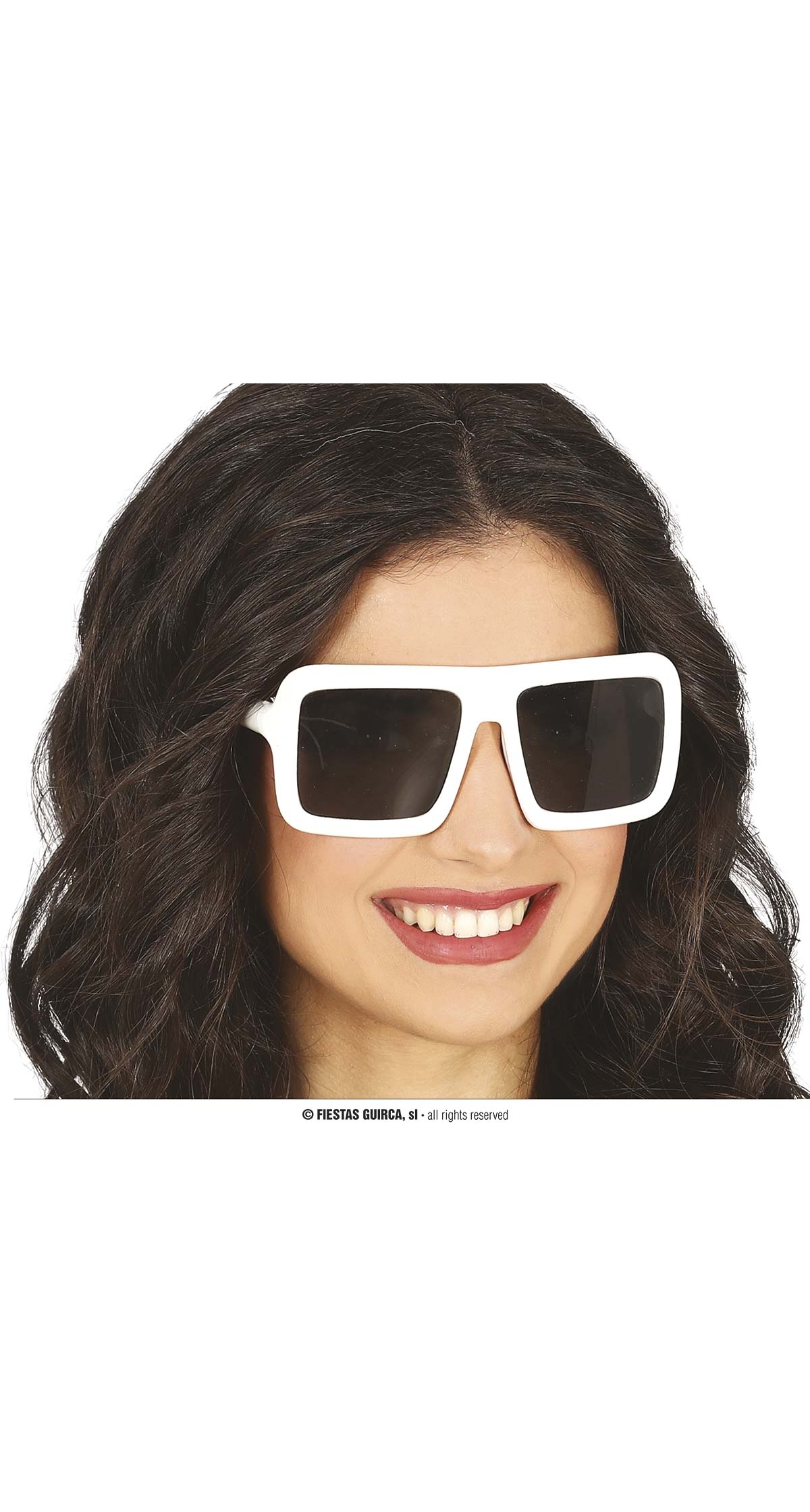 Square White Funky Glasses