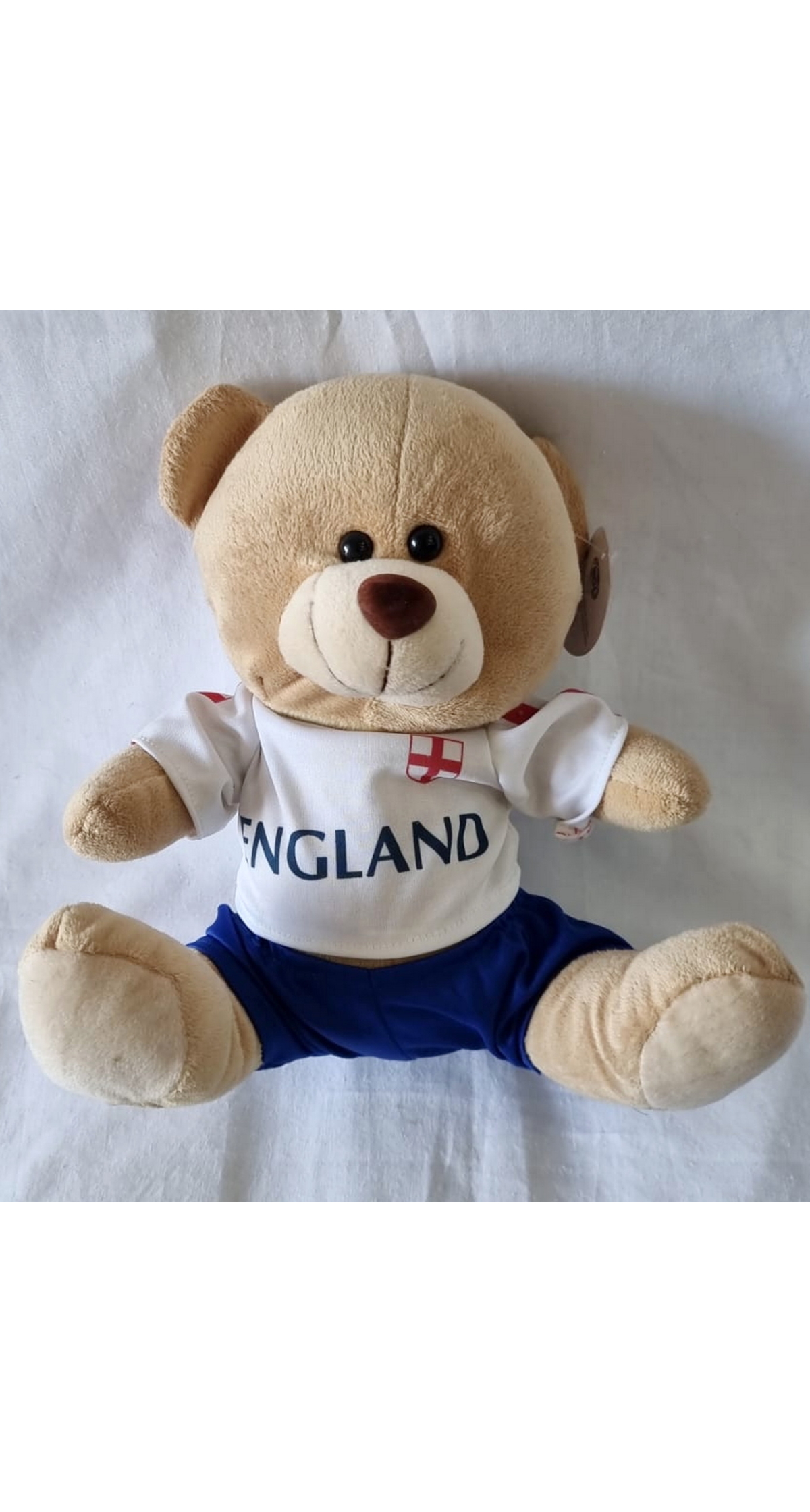 Teddy Bear Soft Toy Wearing England Football Kit  - 23x18cm