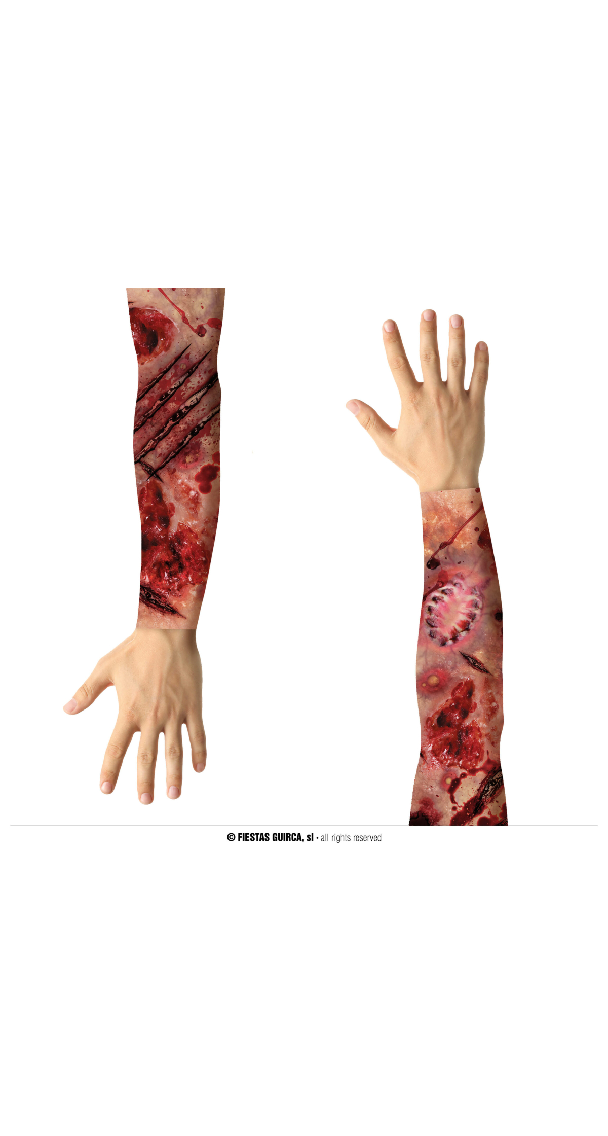 Wound Effect Arm Fabric Sleeve Tatoo - 2pk