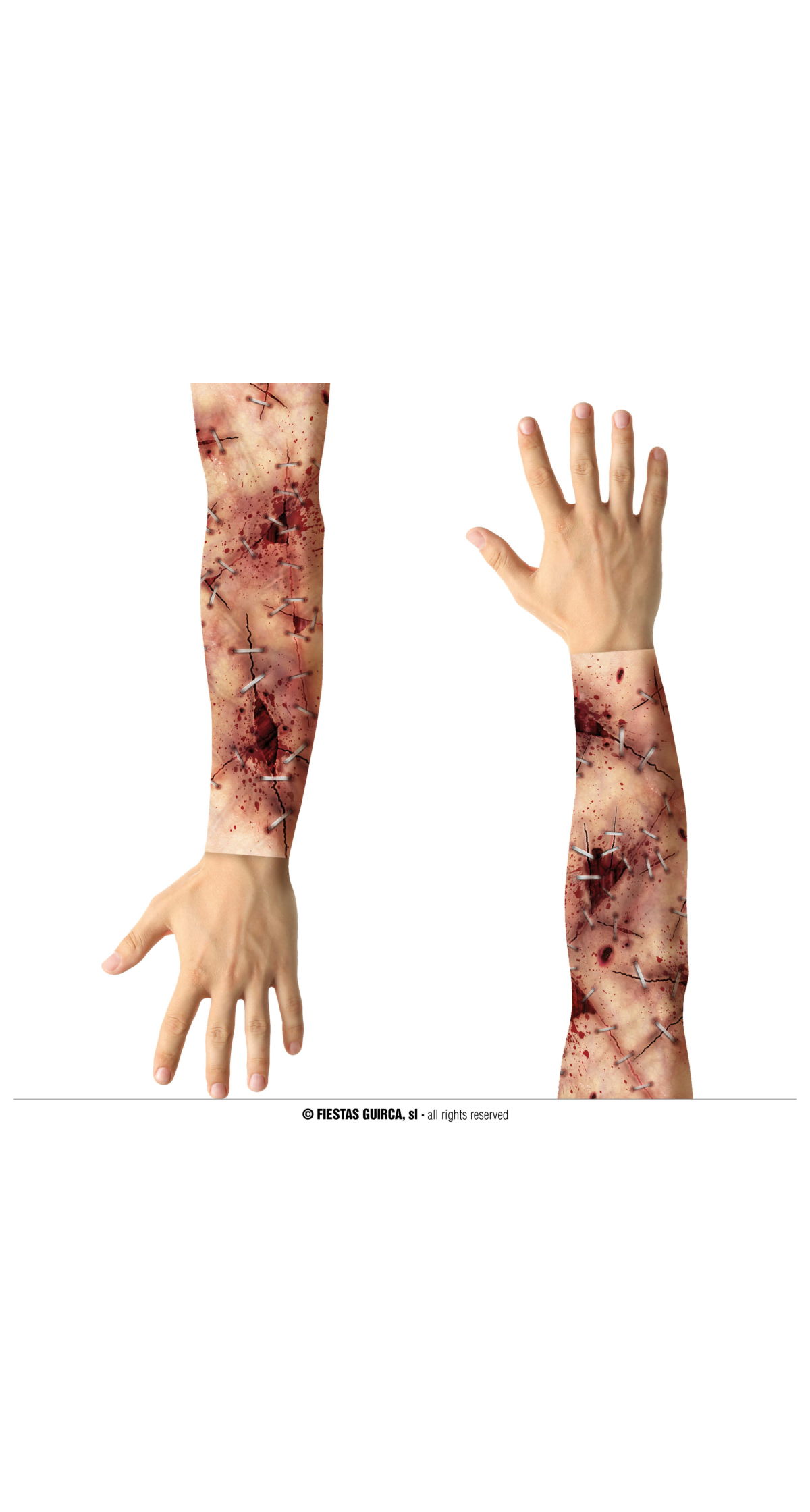 Sewn Effect Arm Fabric Sleeve Tatoo - 2pk