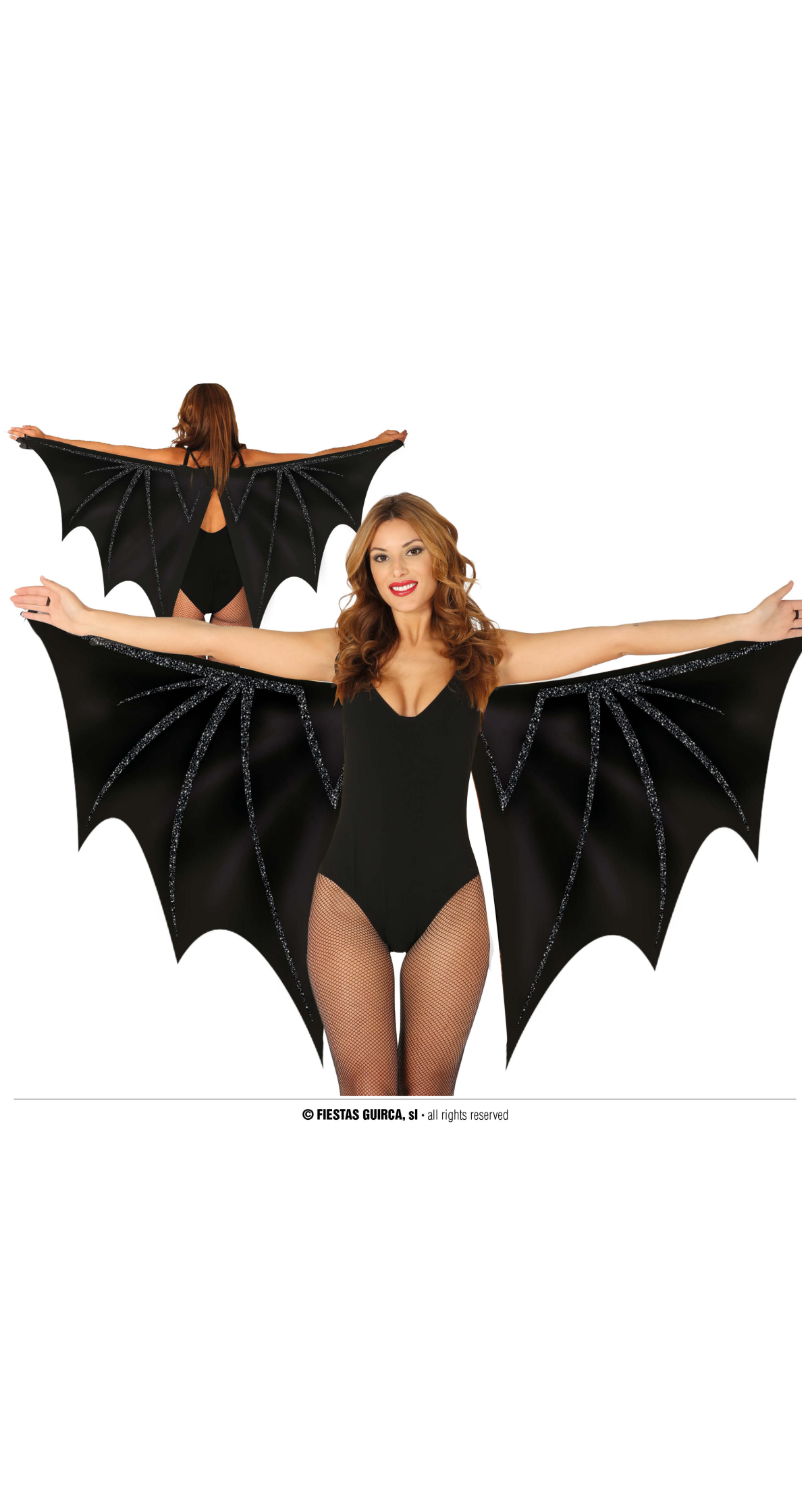 Bat Wings Fabric Black 170x80cm