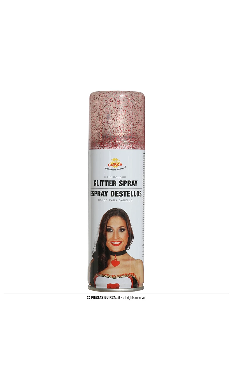 Sparkling Glitter Hair Spray 125ml - Red