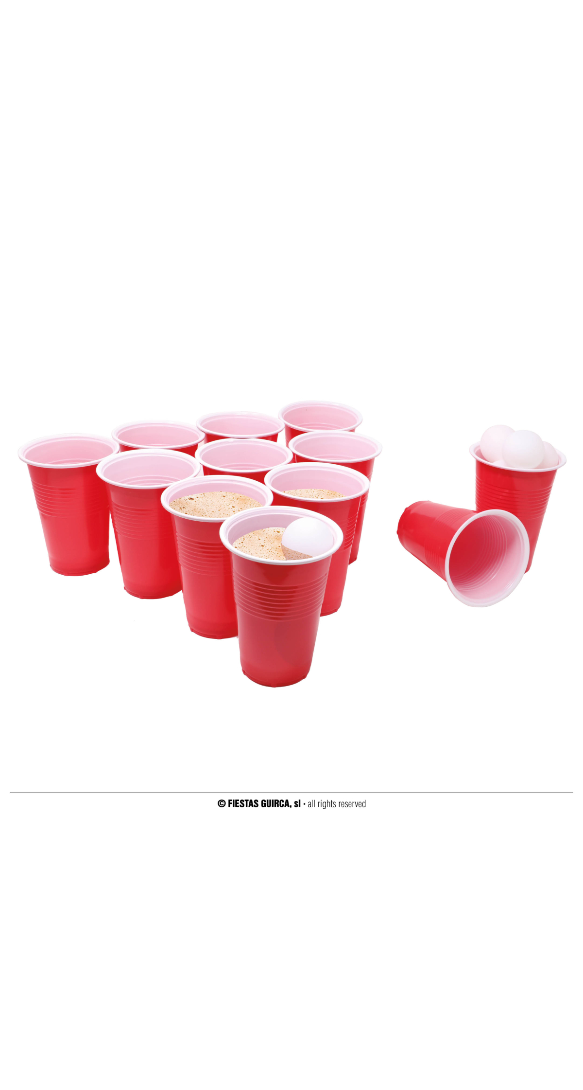 Ping Pong Beer Game 12 Glasses & 15 Balls