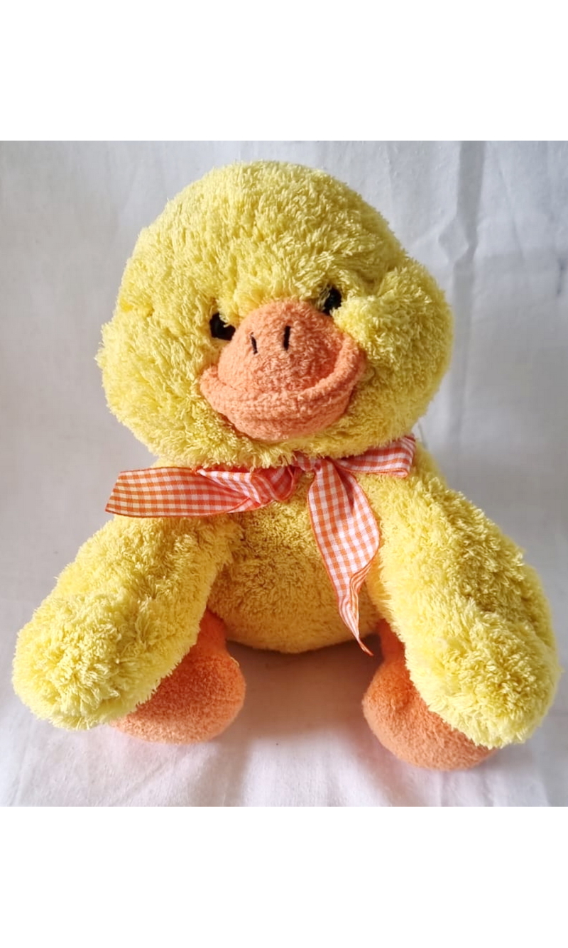Melissa & Doug Soft Fuzzy Yellow Duck With Scarf - 20x23cm