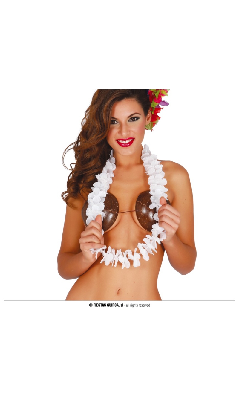 Hawaiian Necklace Lei White