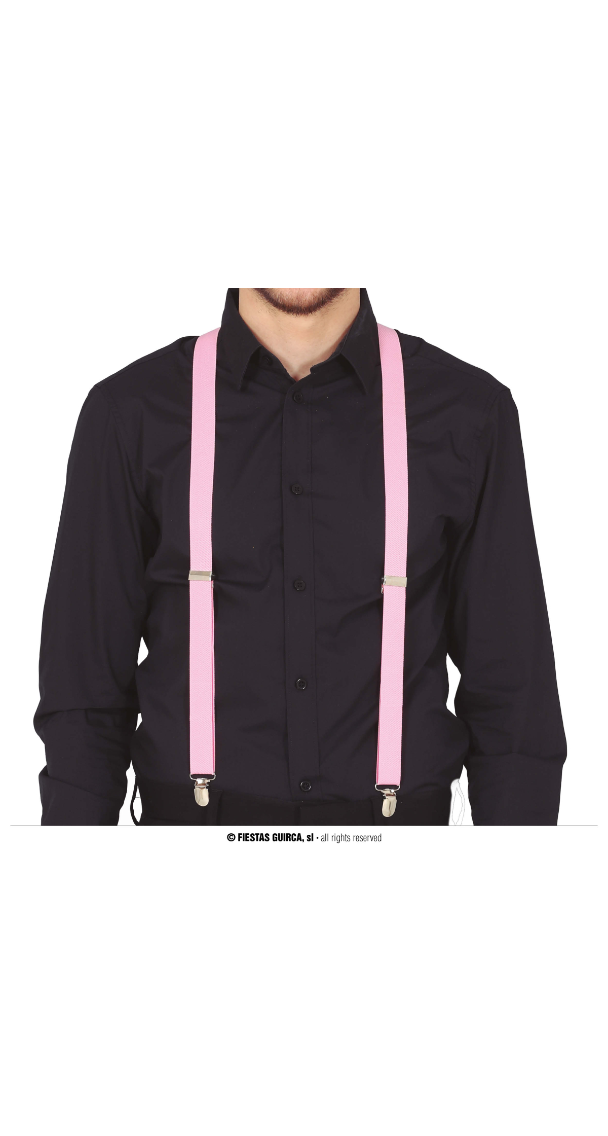 Pink Suspenders Braces - Adult One Size