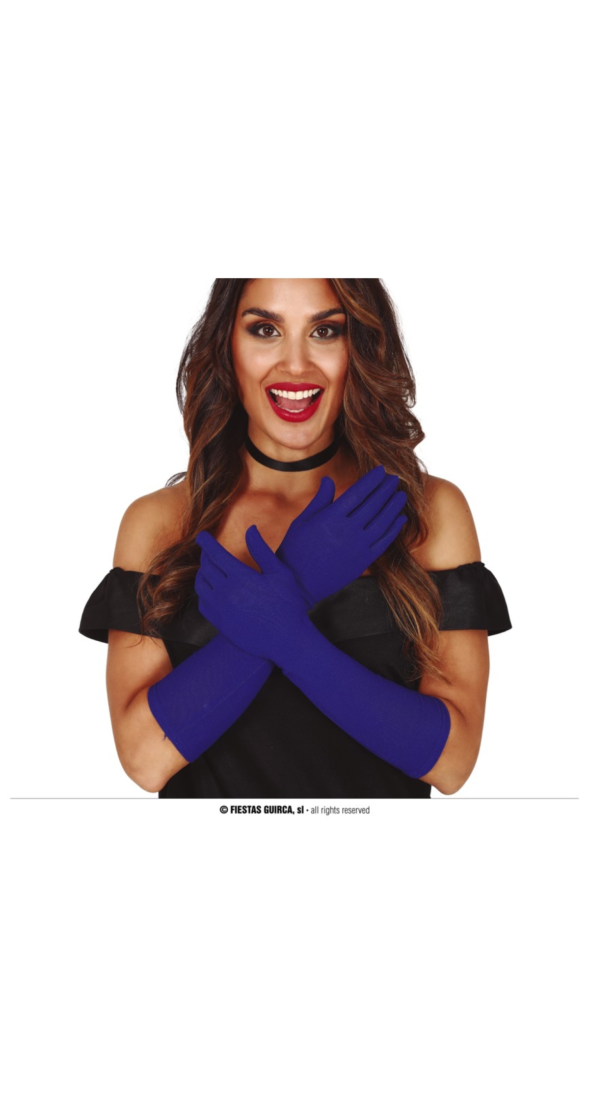 Navy Blue Gloves - 42cm