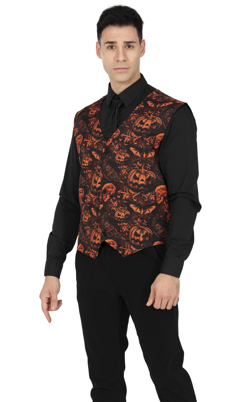 Halloween Vest Pumpkin - Adult One Size