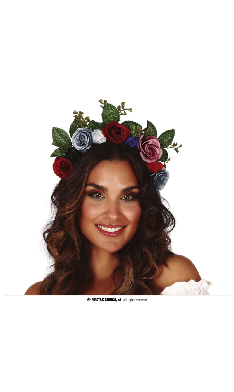 Hawaiian Flower Hairband With Leaves