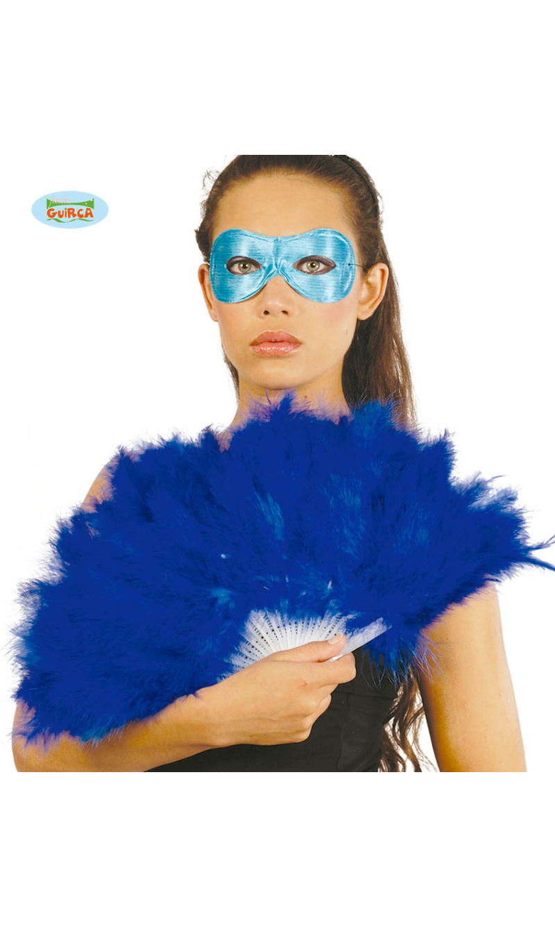 Blue Feather Fan
