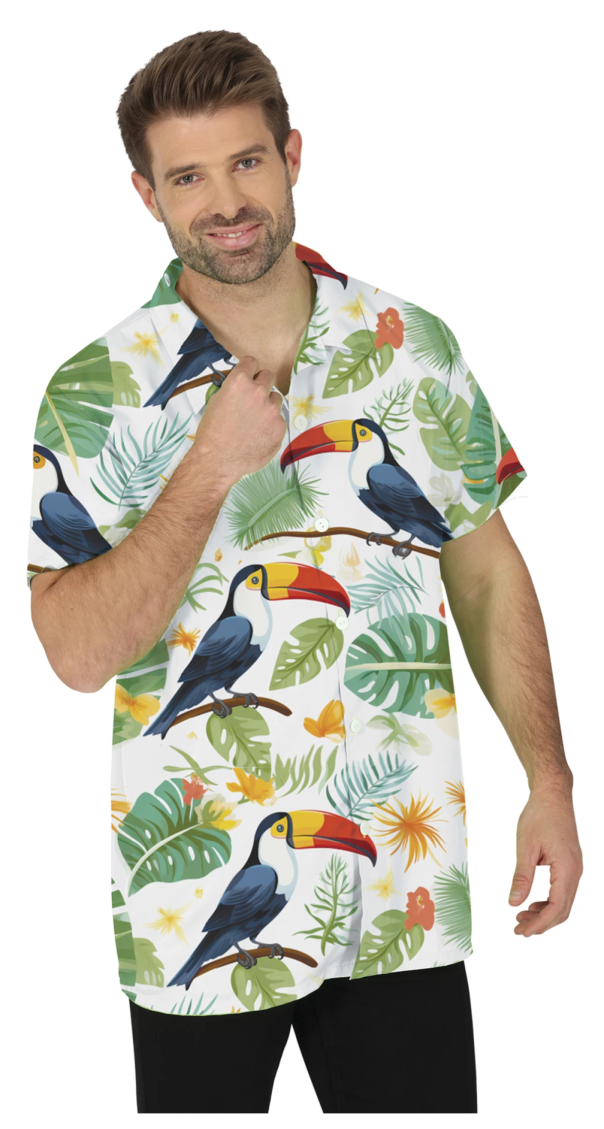 Hawaiian Toucan Man Shirt - Adult Size Large (52-54)