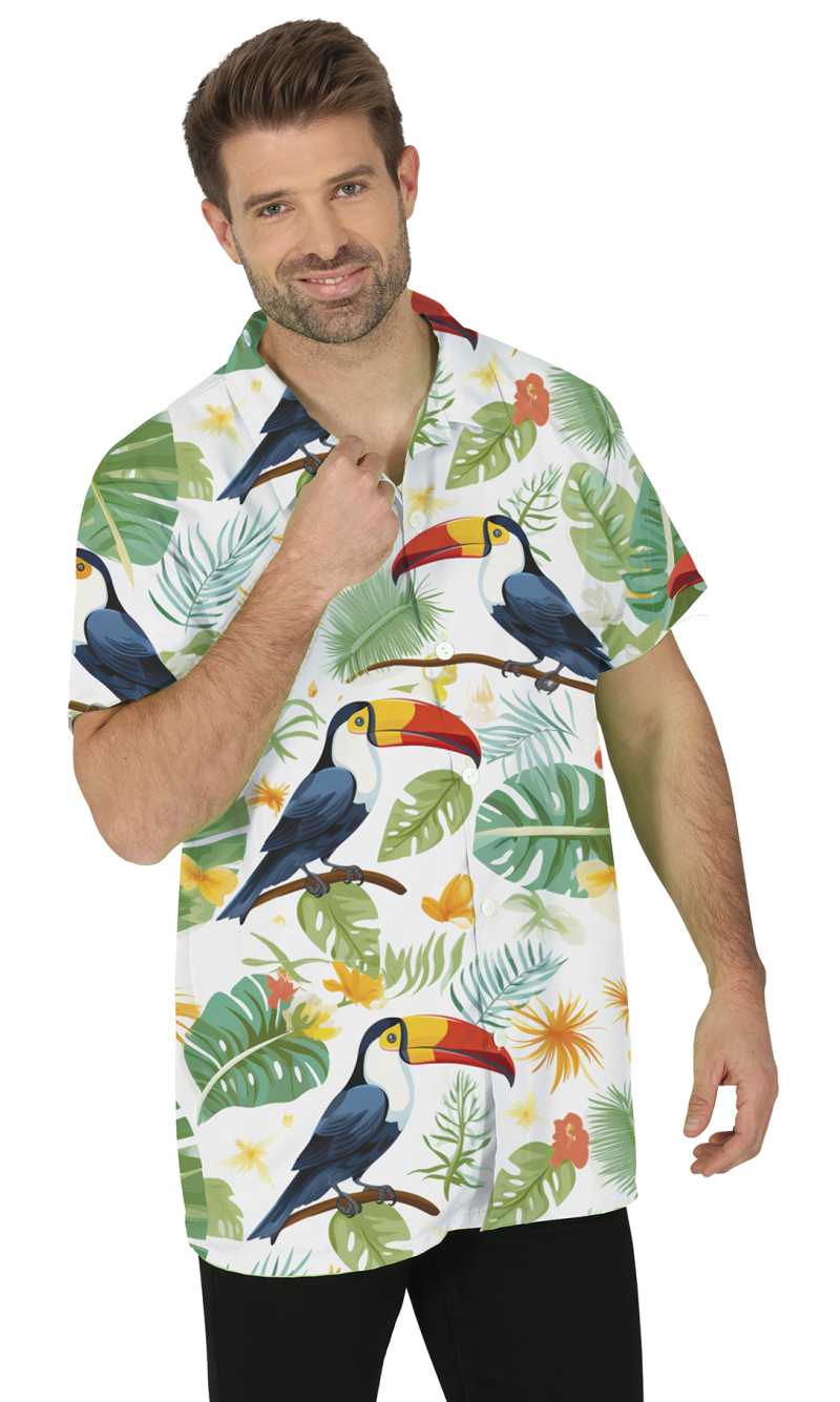 Hawaiian Toucan Man Shirt - Adult Size Large (52-54)