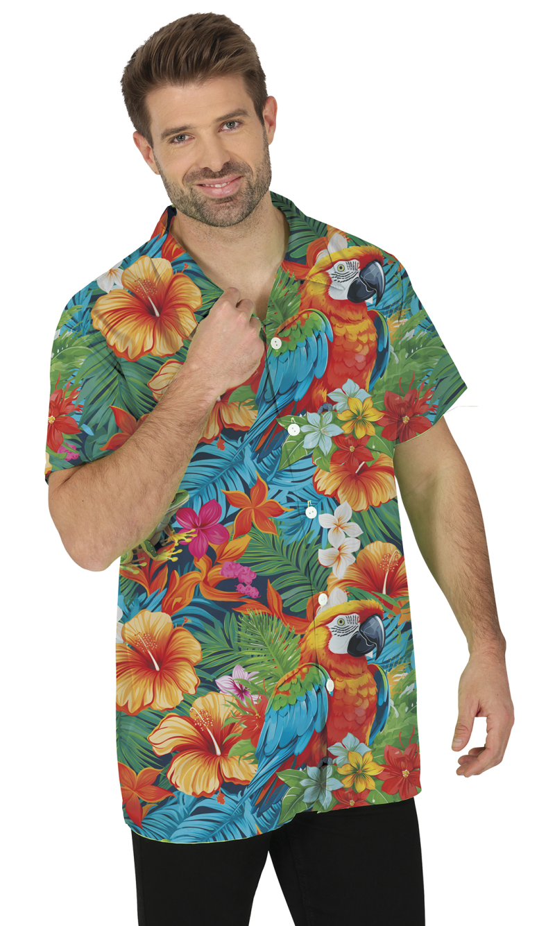 Hawaiian Flowers Man Shirt - Adult Size Large (52-54)