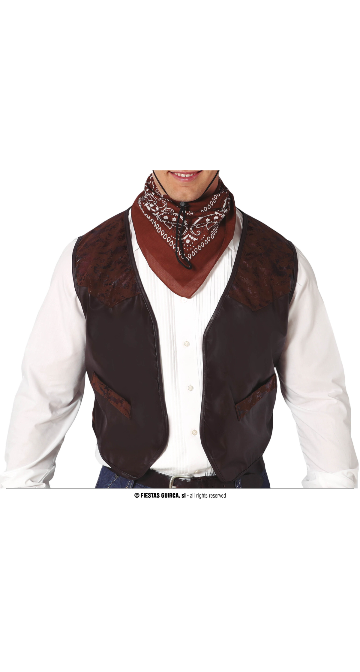 Brown Waistcoat Vest - Adult One Size
