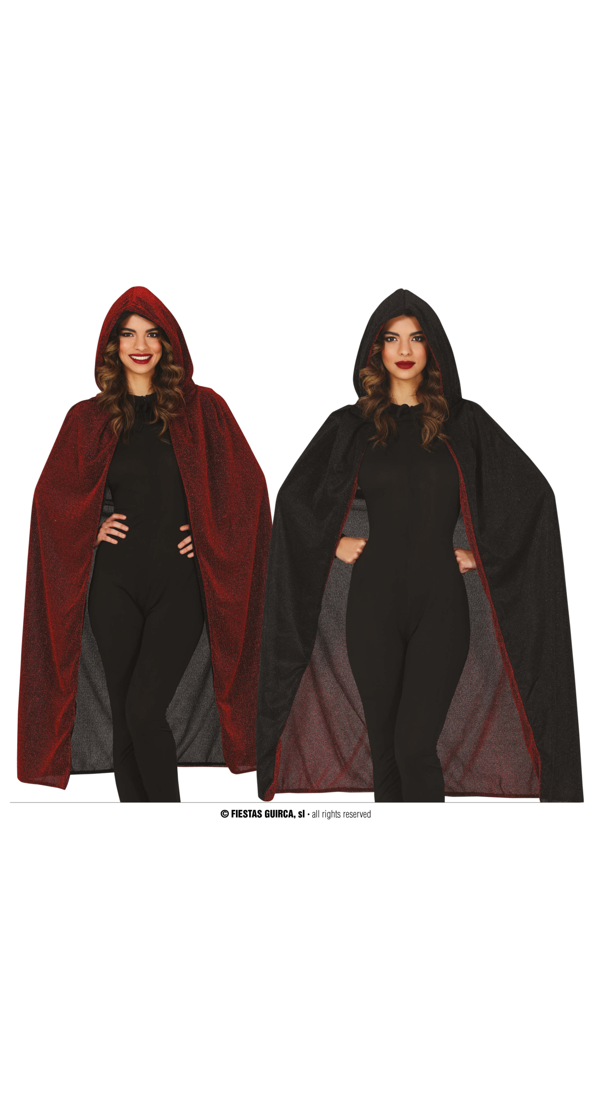 Bright Red Cape With Hood 110cm