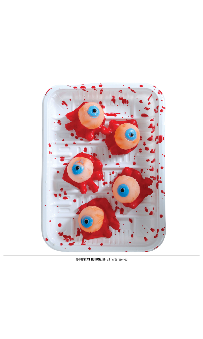 Halloween Tray With 5 Eyes 18x13cm