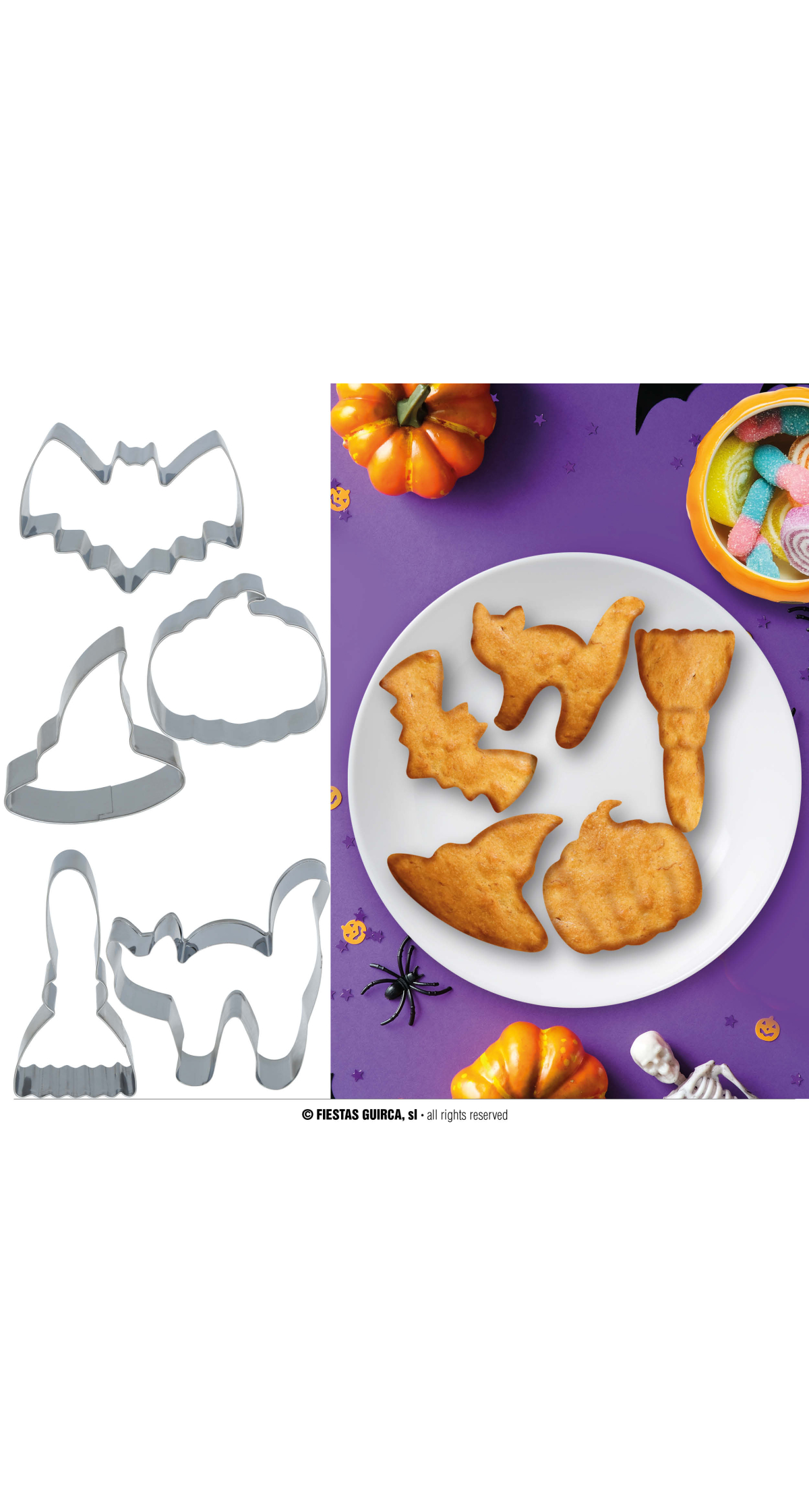Halloween Metal Cookie Cutters - 5pk