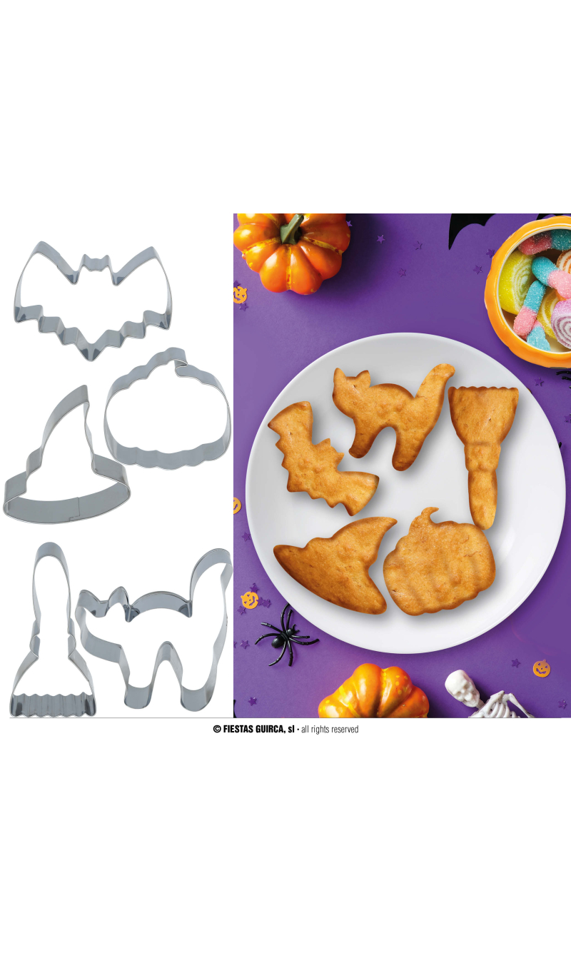 Halloween Metal Cookie Cutters - 5pk