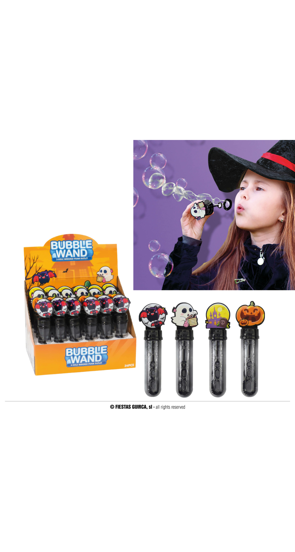 Halloween Bubble Tube (Assorted) 14cm