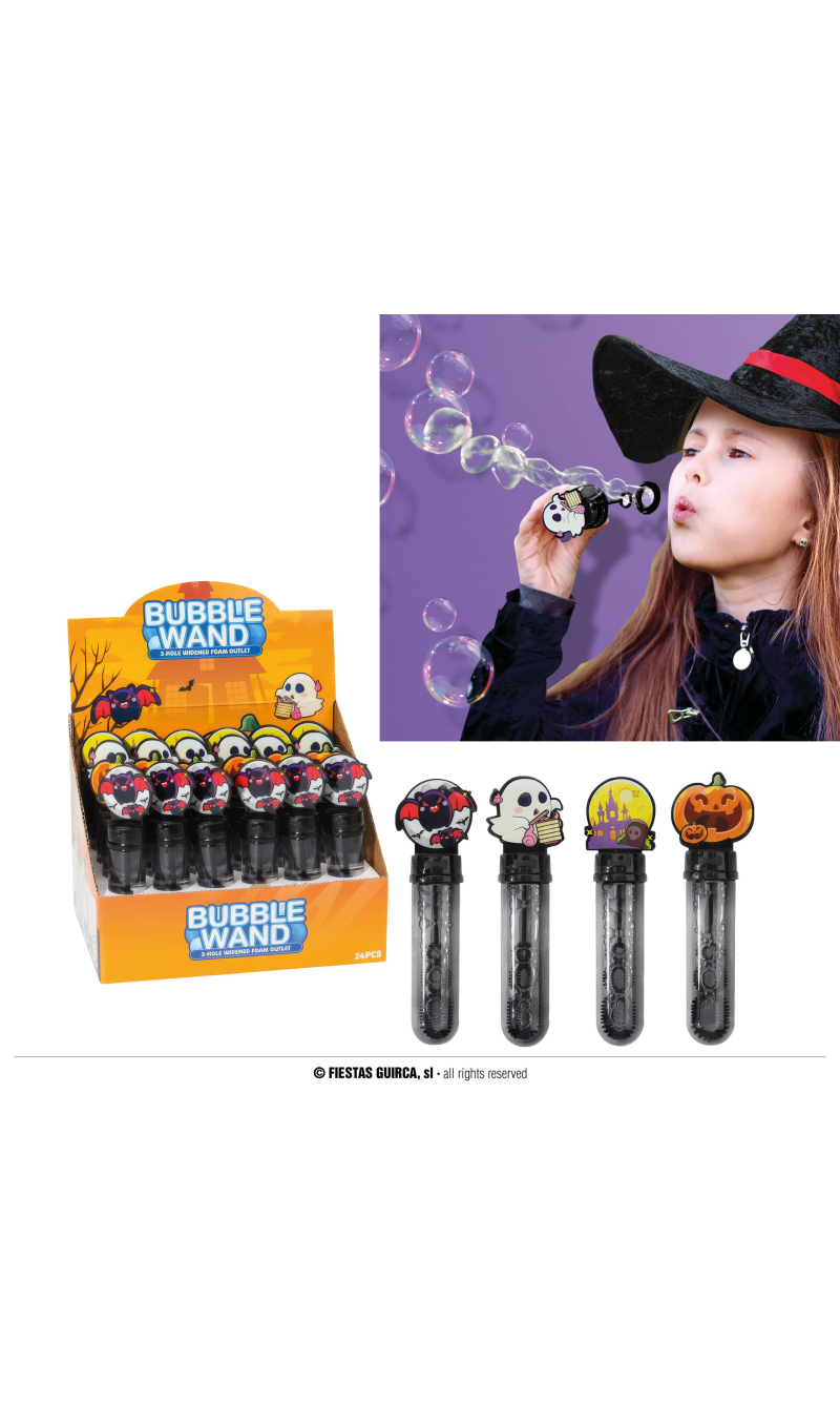 Halloween Bubble Tube (Assorted) 14cm