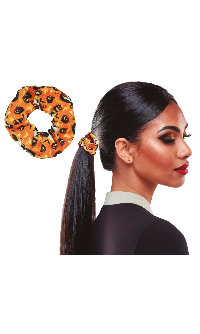 Halloween Orange Pumpkin Scrunchie