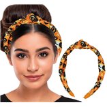 Orange Pumpkins Fabric Headband