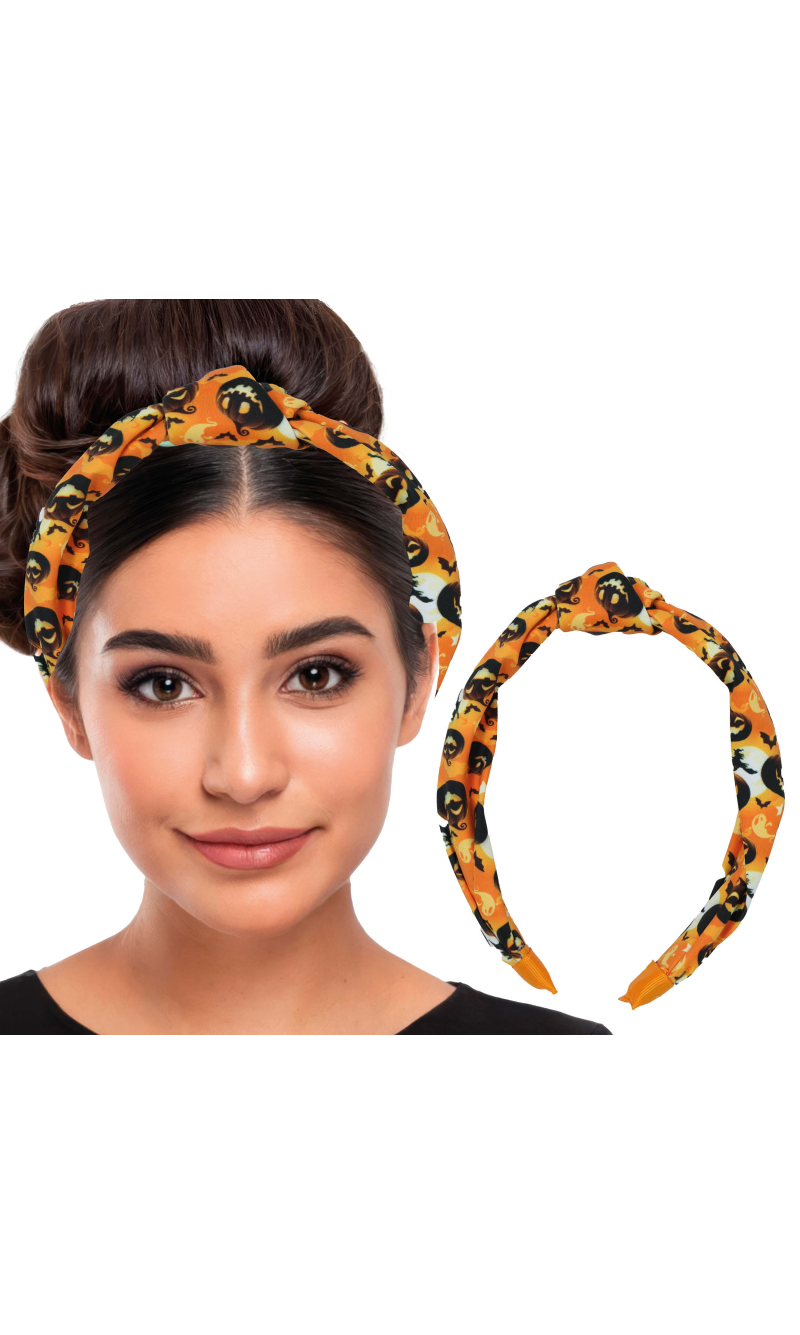 Halloween Orange Pumpkin Fabric Headband