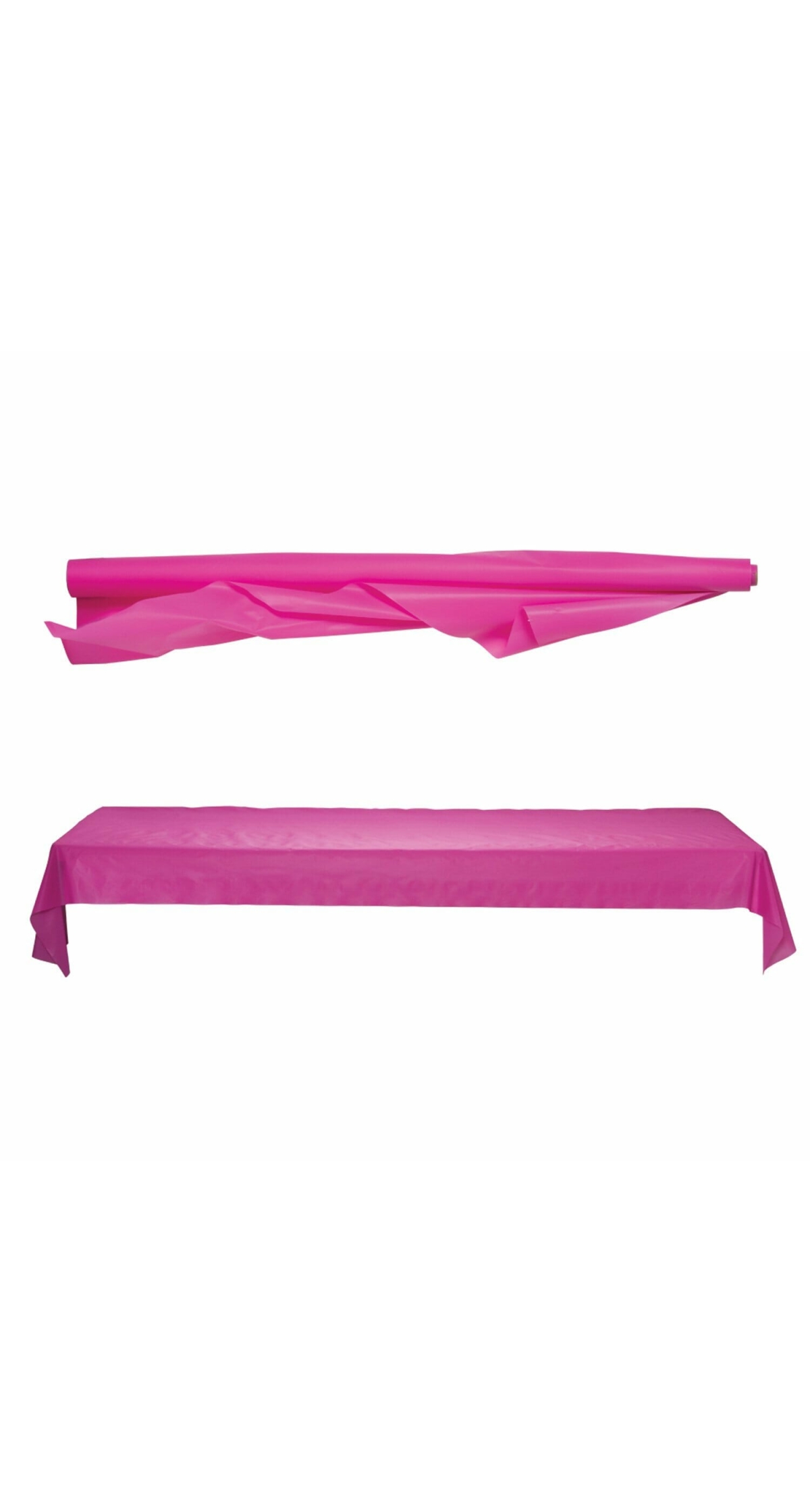 Bright Pink Plastic Tablecover Banqueting Roll - 30mt - Image 2