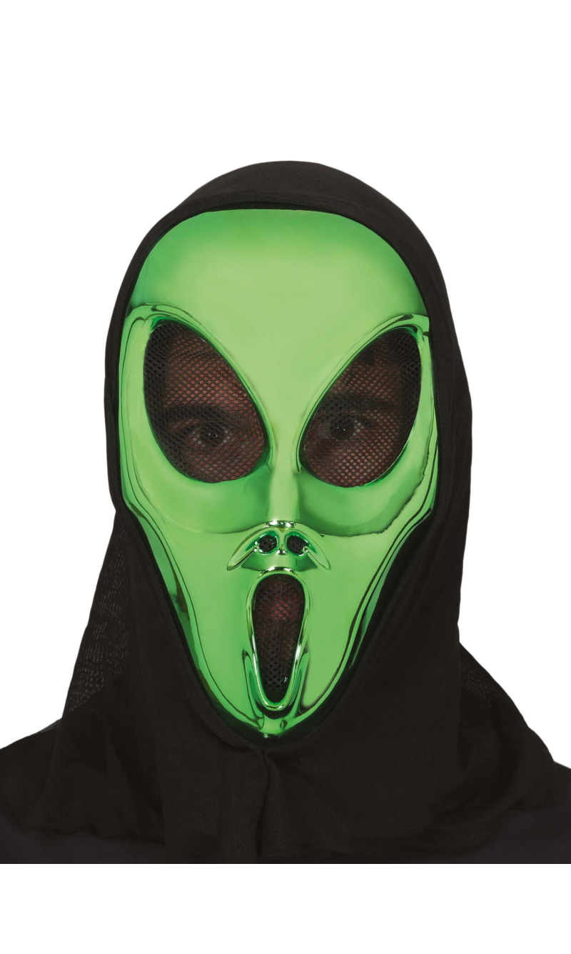 Alien Mask With Hood (PVC) - Adult One Size