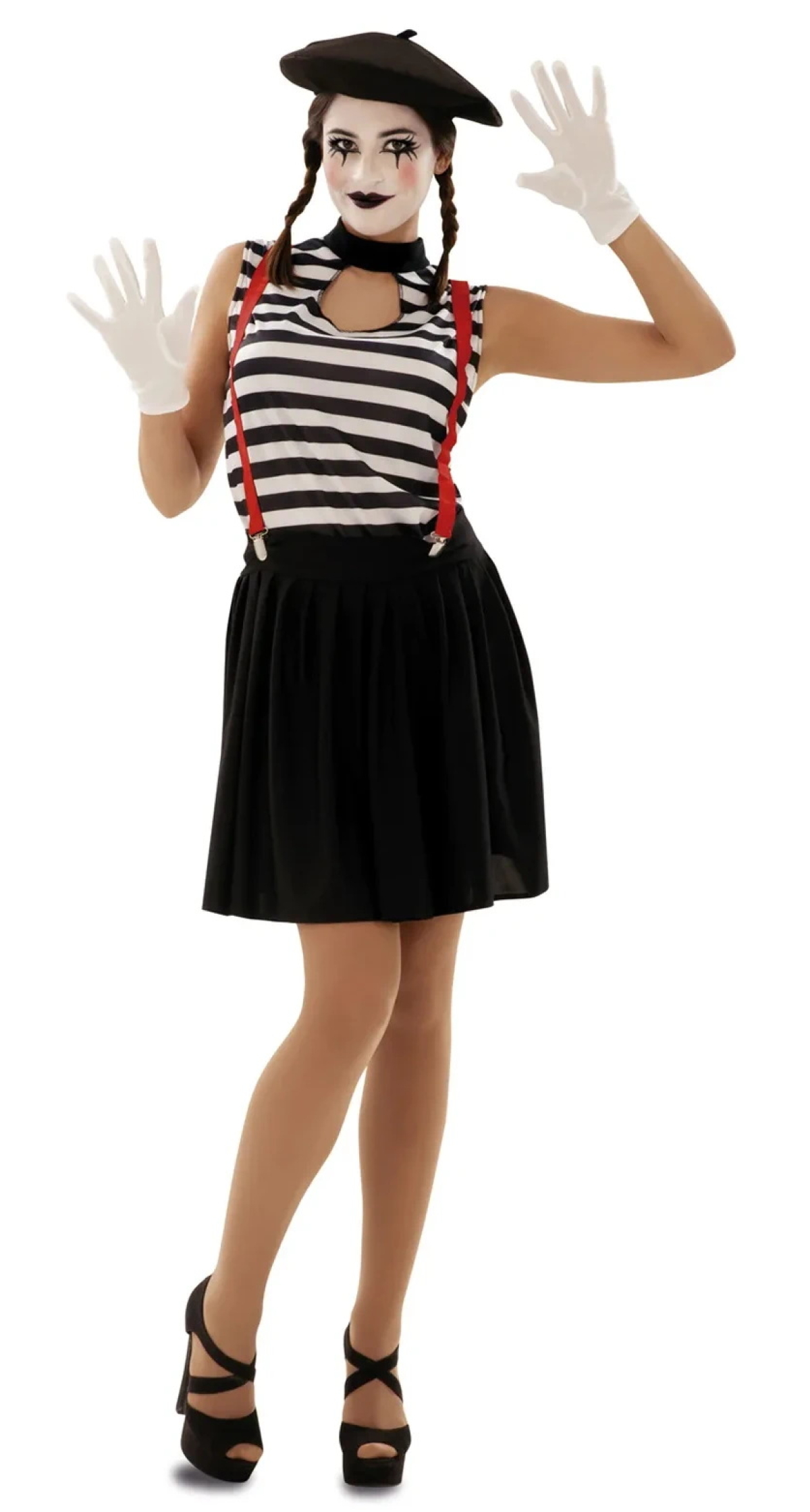 Mime Lady Costume - Adult size Medium / Large