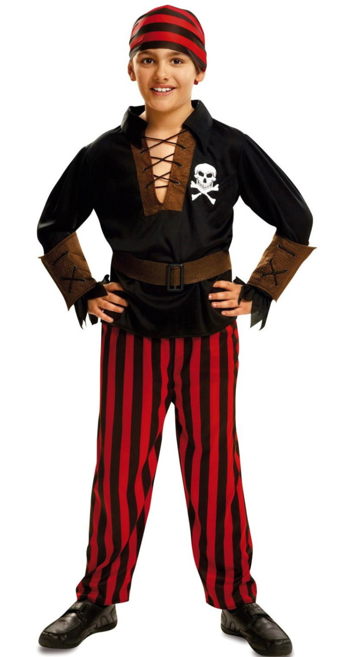 Striped Pirate Bandana Boy Costume - Age 12 to 24 Months