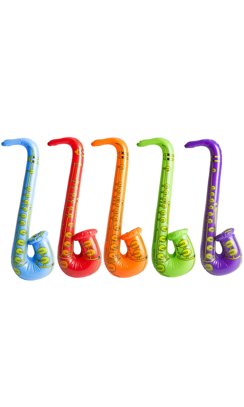 Inflatable Saxophone (Assorted Colours) 83cm