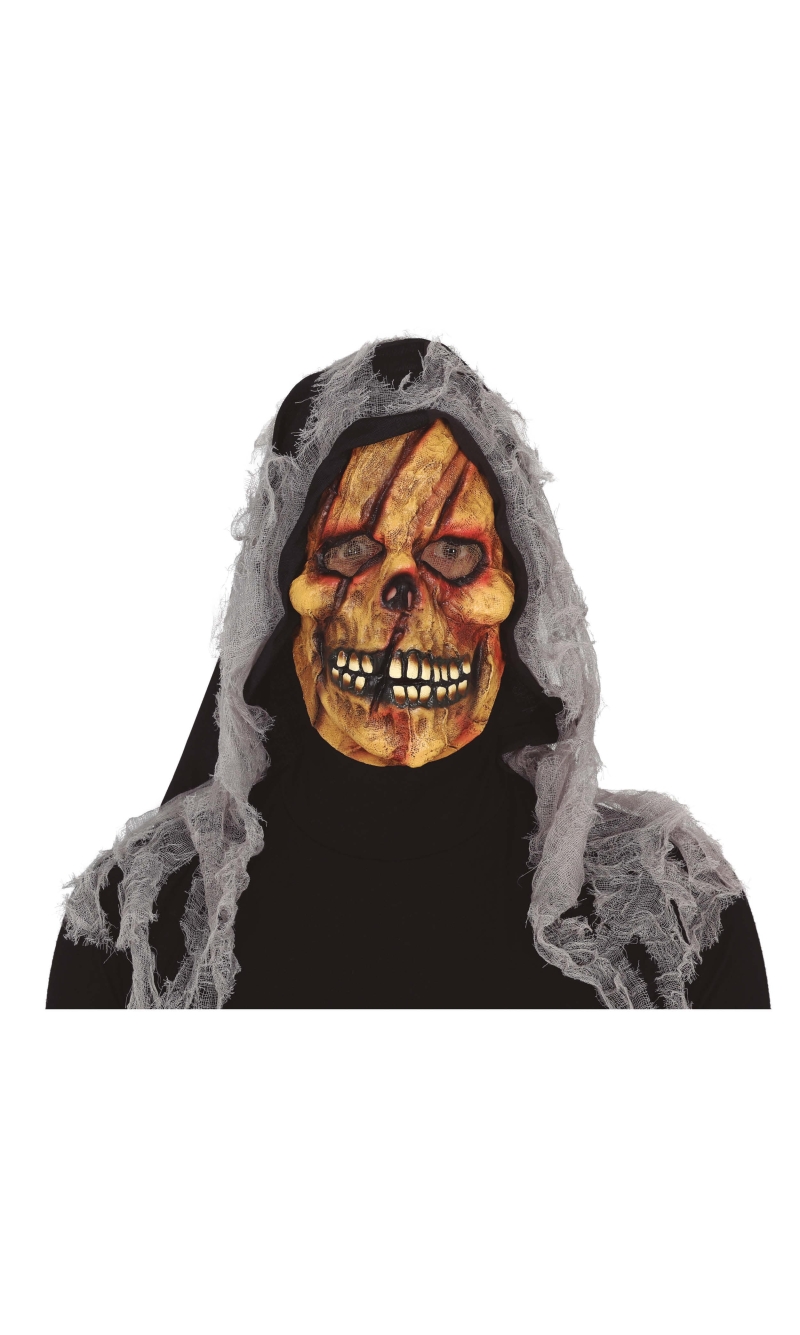 Scar Skeleton Mask With Hood - Adult One Size